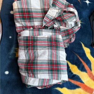 Plaid Flannel Pajama Set - Red & Green